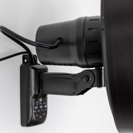 ZEVENTI - Väggfläkt FREEZE 50W/230V diameter 40 cm svart + fjärrkontroll