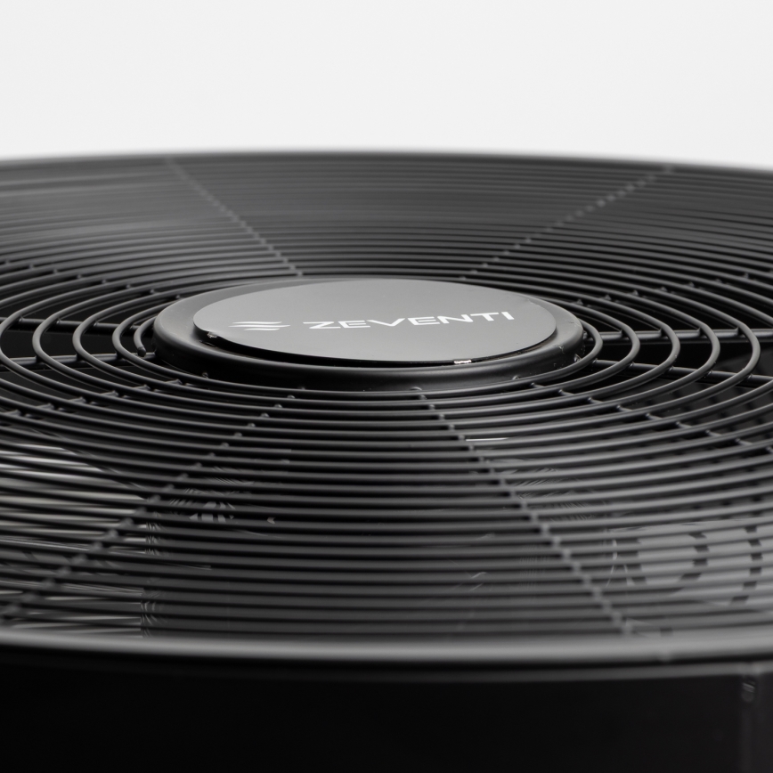 ZEVENTI - Väggfläkt FREEZE 50W/230V diameter 40 cm svart + fjärrkontroll
