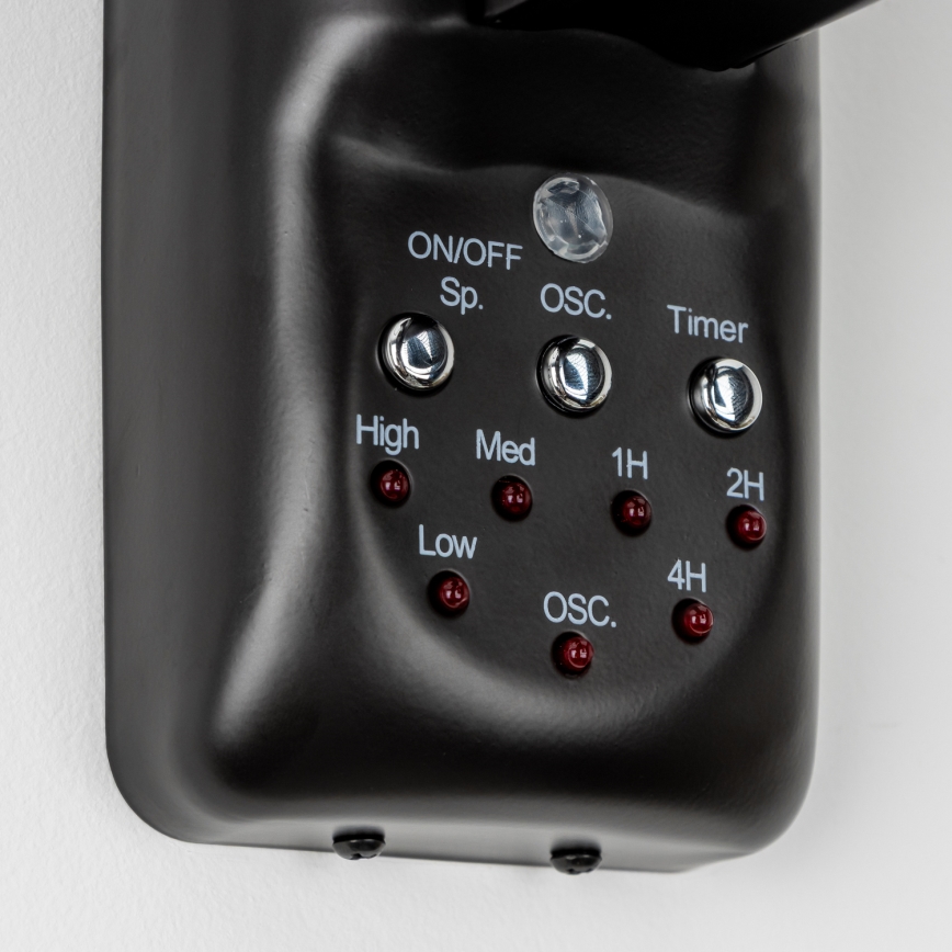 ZEVENTI - Väggfläkt FREEZE 50W/230V diameter 40 cm svart + fjärrkontroll