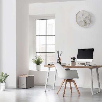 ZEVENTI - Väggfläkt FREEZE 50W/230V diameter 40 cm vit + fjärrkontroll