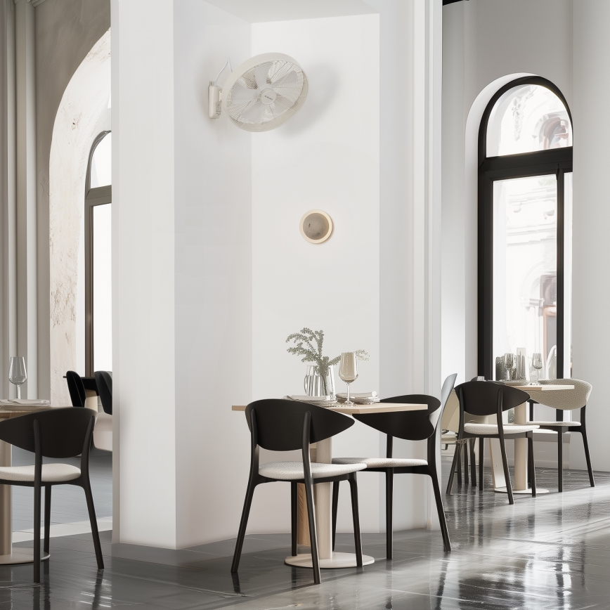 ZEVENTI - Väggfläkt FREEZE 50W/230V diameter 40 cm vit + fjärrkontroll