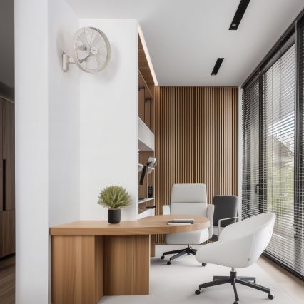 ZEVENTI - Väggfläkt FREEZE 50W/230V diameter 40 cm vit + fjärrkontroll