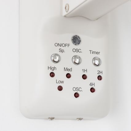 ZEVENTI - Väggfläkt FREEZE 50W/230V diameter 40 cm vit + fjärrkontroll