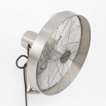 ZEVENTI - Väggfläkt FREEZE 50W/230V Ø 45 cm matt krom + fjärrkontroll