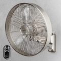 ZEVENTI - Väggfläkt FREEZE 50W/230V Ø 45 cm matt krom + fjärrkontroll