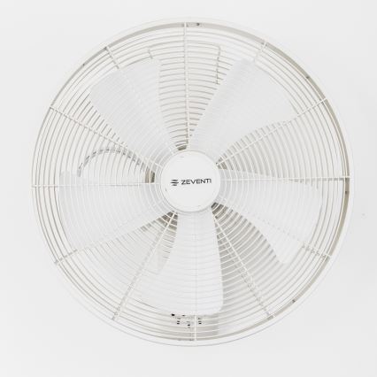 ZEVENTI - Väggfläkt FREEZE 50W/230V Ø 45 cm vit + fjärrkontroll