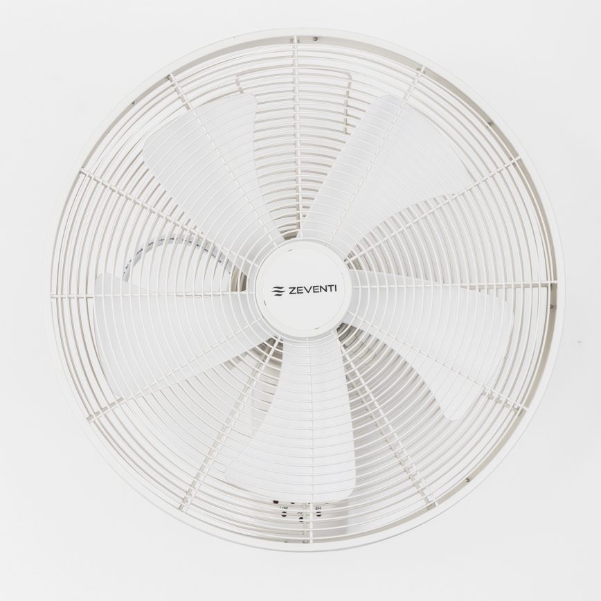 ZEVENTI - Väggfläkt FREEZE 50W/230V Ø 45 cm vit + fjärrkontroll