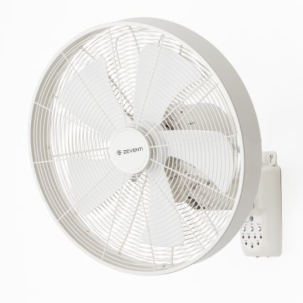 ZEVENTI - Väggfläkt FREEZE 50W/230V Ø 45 cm vit + fjärrkontroll