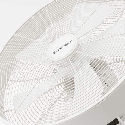 ZEVENTI - Väggfläkt FREEZE 50W/230V Ø 45 cm vit + fjärrkontroll