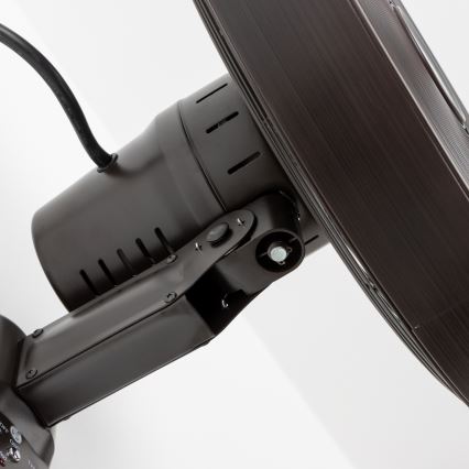 ZEVENTI - Väggmonterad fläkt FREEZE 50W/230V Ø 45 cm svart/brun + fjärrkontroll