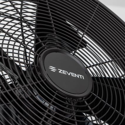 ZEVENTI - Väggmonterad fläkt FREEZE 50W/230V Ø 45 cm svart + fjärrkontroll
