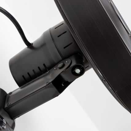 ZEVENTI - Väggmonterad fläkt FREEZE 50W/230V Ø 45 cm svart + fjärrkontroll