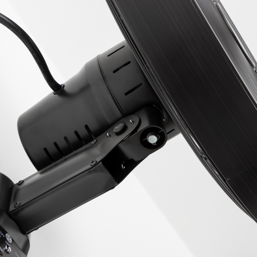 ZEVENTI - Väggmonterad fläkt FREEZE 50W/230V Ø 45 cm svart + fjärrkontroll