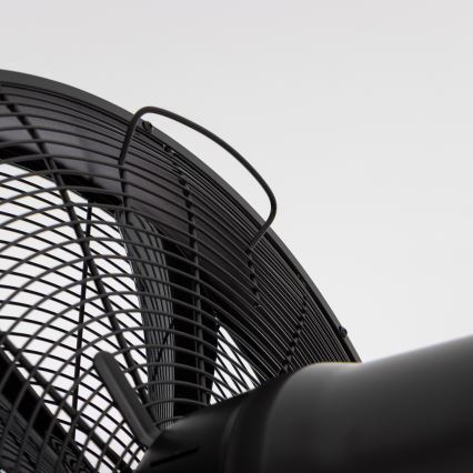 ZEVENTI - Väggmonterad fläkt FREEZE 50W/230V Ø 45 cm svart + fjärrkontroll