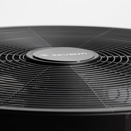 ZEVENTI - Väggmonterad fläkt FREEZE 50W/230V Ø 45 cm svart + fjärrkontroll