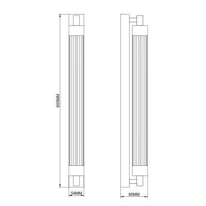 Zuma Line - LED-vägglampa LED/14W/230V mässing
