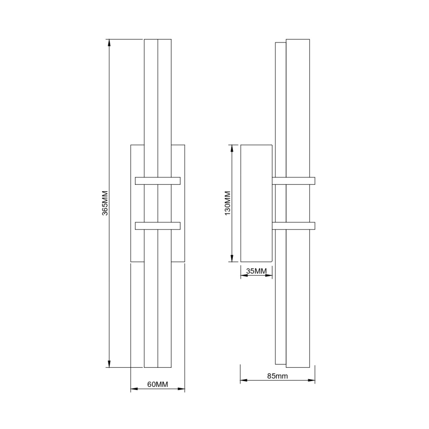 Zuma Line - LED vägglampa LED/8W/230V guldfärgad