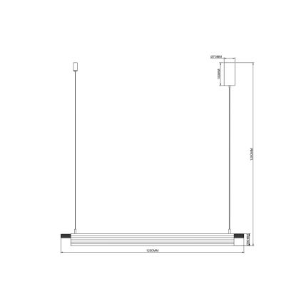 Zuma Line - LED-takpendel med vajer LED/14W/230V guldfärgad