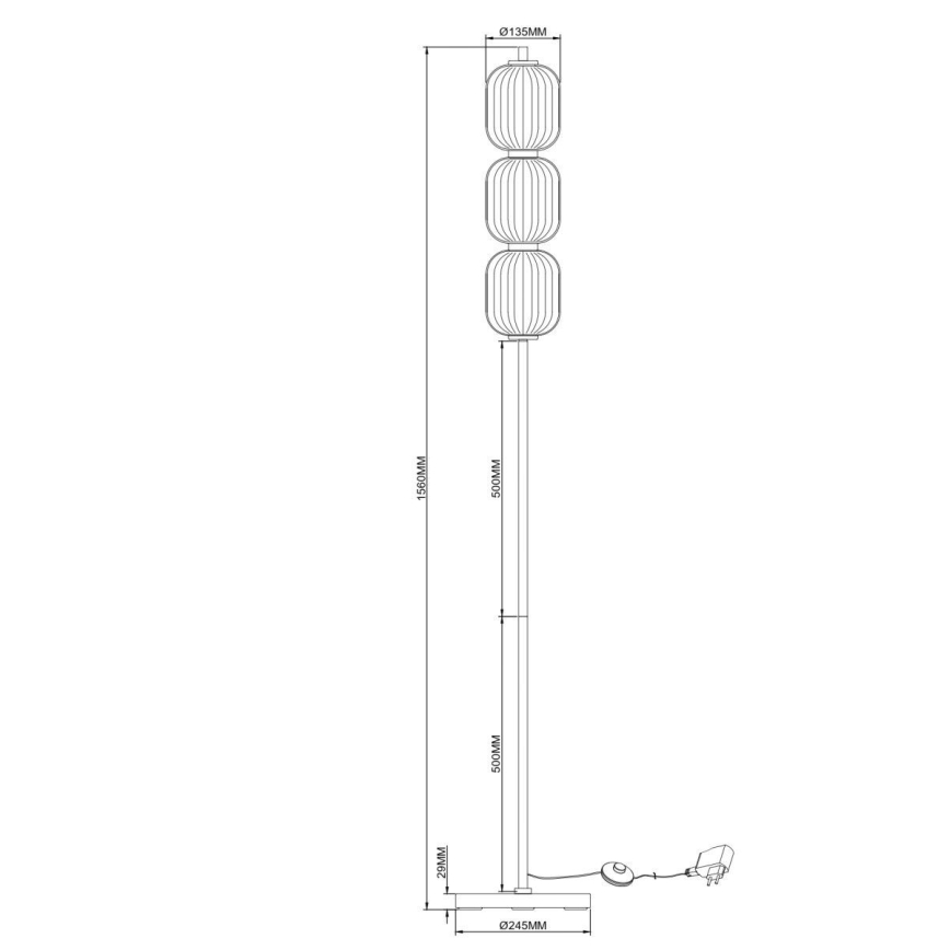 Zuma Line - LED golvlampa LED/20W/230V guld