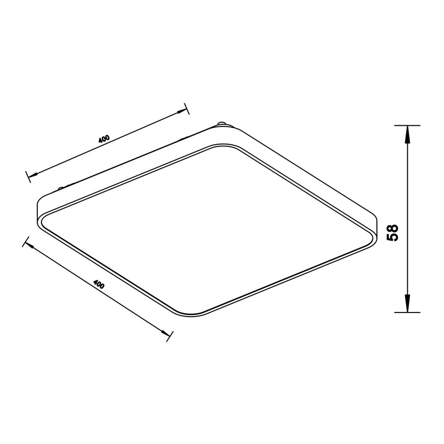 Zuma Line - LED taklampa LED/40W/230V skinande krom