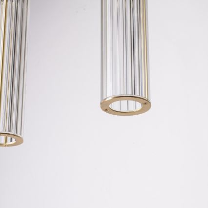 Zuma Line - Taklampa på vajer 4xE14/7W/230V, guldfärgad