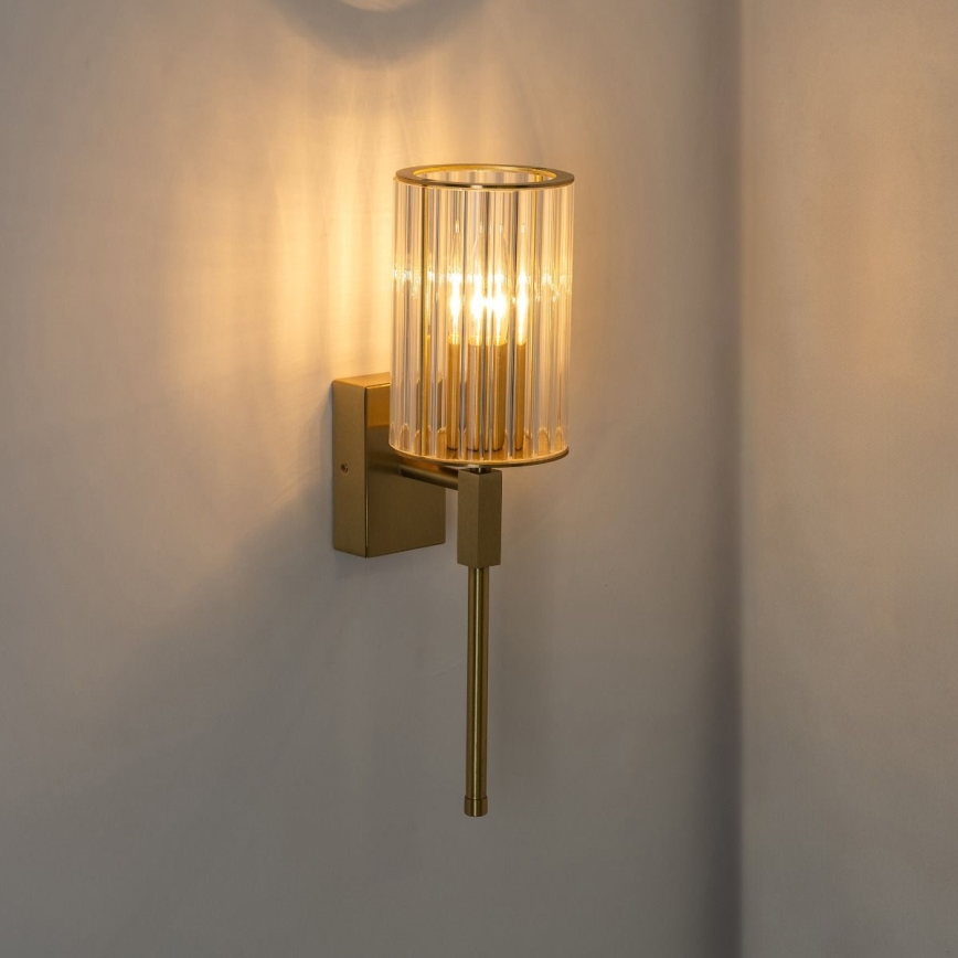 Zuma Line - Vägglampa 1xE14/7W/230V guldig