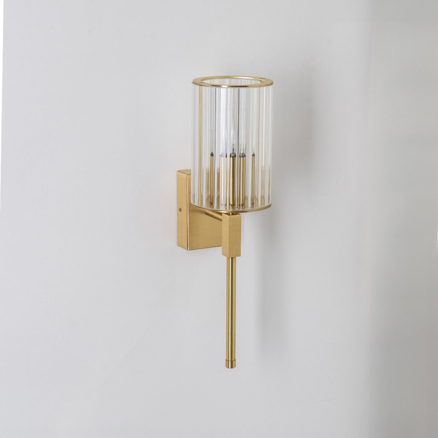 Zuma Line - Vägglampa 1xE14/7W/230V guldig