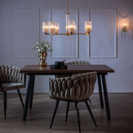 Zuma Line - Vägglampa 1xE14/7W/230V guldig