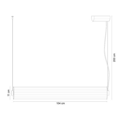 Zuma Line - Dimmbar LED-pendel med kabel LED/39W/230V 2700-6500K guld + fjärrkontroll