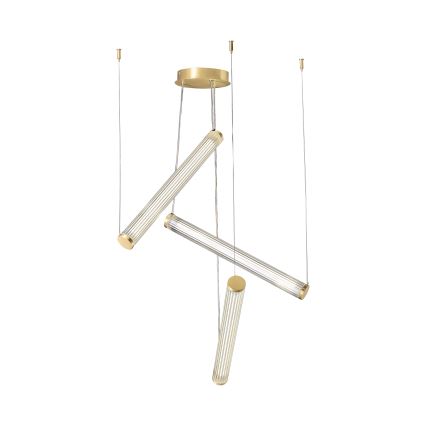 Zuma Line - LED dimbar takpendel på vajer LED/64W/230V 2700-6500K guld + fjärrkontroll