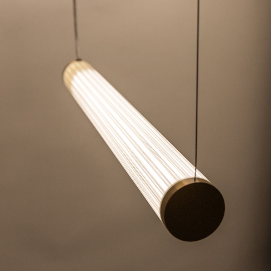 Zuma Line - LED dimbar takpendel på vajer LED/64W/230V 2700-6500K guld + fjärrkontroll