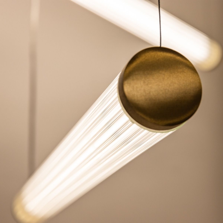 Zuma Line - LED dimbar takpendel på vajer LED/64W/230V 2700-6500K guld + fjärrkontroll
