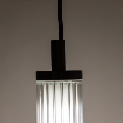 Zuma Line - Dimmbar LED-pendellampa på vajer LED/26W/230V 2700-6500K svart + fjärrkontroll