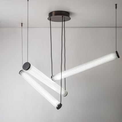 Zuma Line - Dimmbar LED-pendellampa med vajerupphängning LED/64W/230V 2700-6500K svart + fjärrkontroll