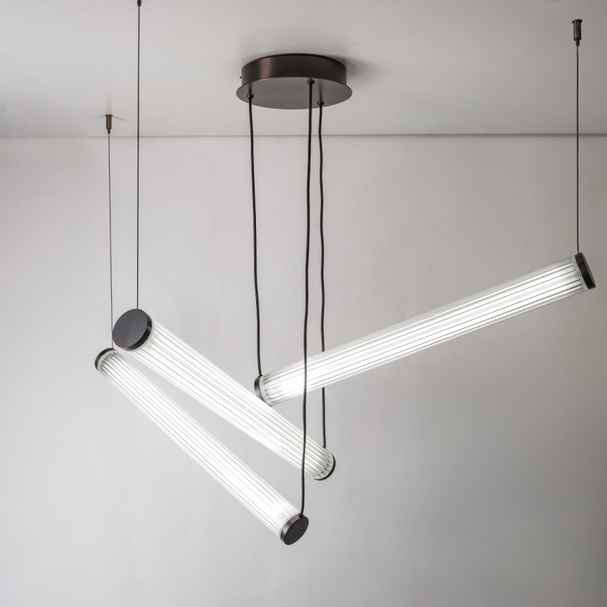 Zuma Line - Dimmbar LED-pendellampa med vajerupphängning LED/64W/230V 2700-6500K svart + fjärrkontroll