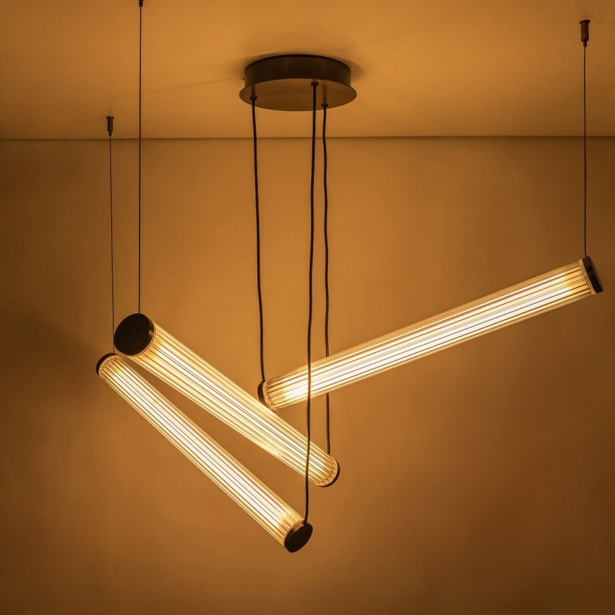 Zuma Line - Dimmbar LED-pendellampa med vajerupphängning LED/64W/230V 2700-6500K svart + fjärrkontroll