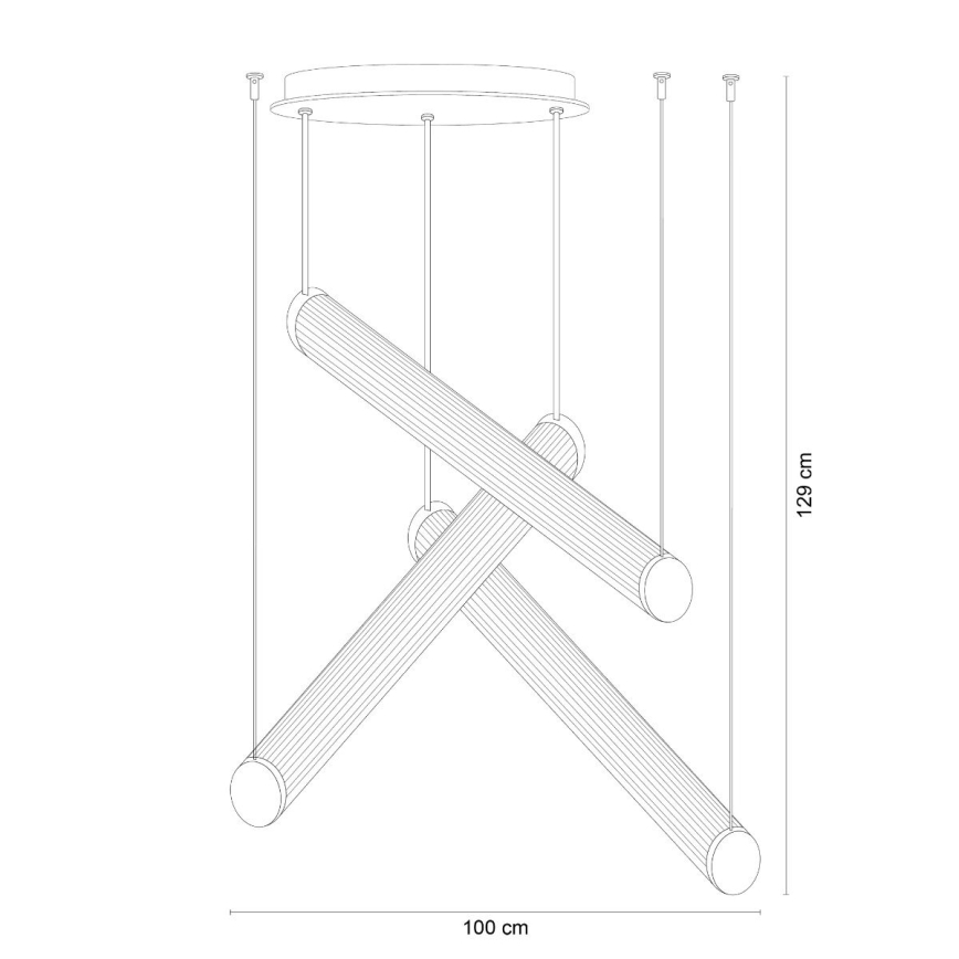 Zuma Line - Dimmbar LED-pendellampa med vajerupphängning LED/64W/230V 2700-6500K svart + fjärrkontroll