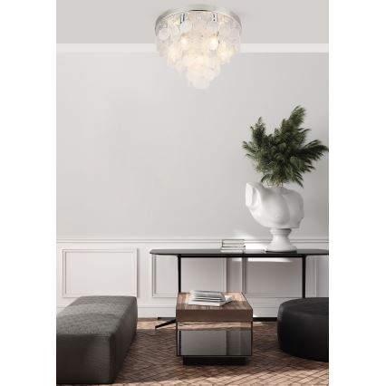 Zuma Line - Ytmonterad ljuskrona 8xE14/40W/230V skinande krom