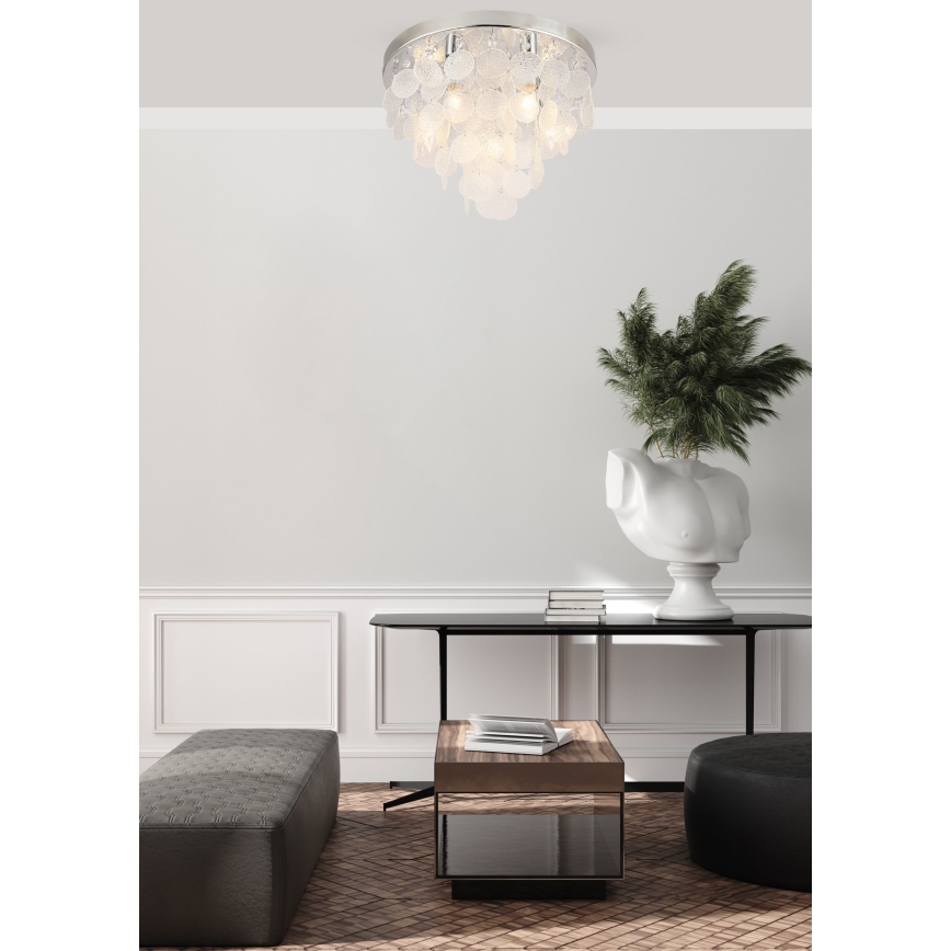 Zuma Line - Ytmonterad ljuskrona 8xE14/40W/230V skinande krom