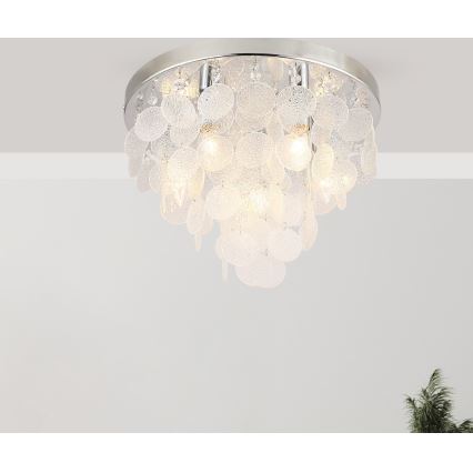 Zuma Line - Ytmonterad ljuskrona 8xE14/40W/230V skinande krom