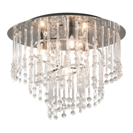 Zuma Line - Taklampa 4xG9/25W/230V Ø 35 cm blank krom/klart glas