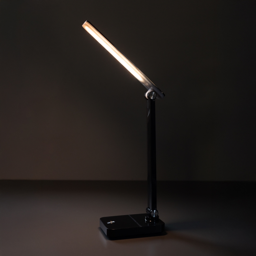 Zuma Line - LED uppladdningsbar bordslampa LED/8W/1200 mAh 3000/4500/6000K CRI 90 svart