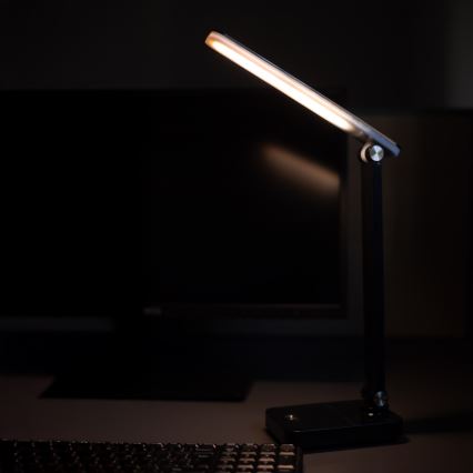 Zuma Line - LED uppladdningsbar bordslampa LED/8W/1200 mAh 3000/4500/6000K CRI 90 svart