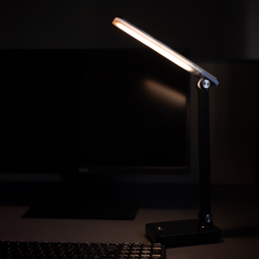 Zuma Line - LED uppladdningsbar bordslampa LED/8W/1200 mAh 3000/4500/6000K CRI 90 svart