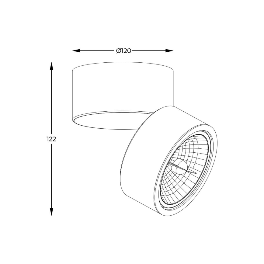 Zuma Line - Spotlampa 1xGU10-ES111/15W/230V svart