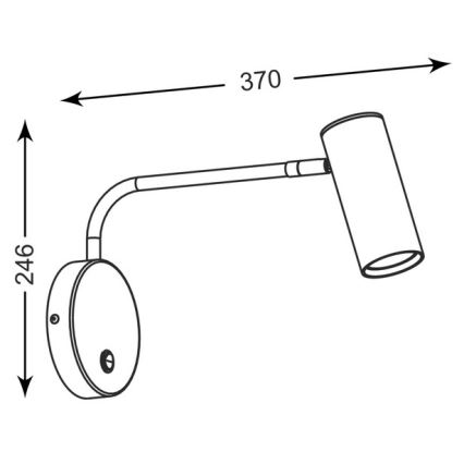 Zuma Line - Vägglampa  1xGU10/50W/230V svart