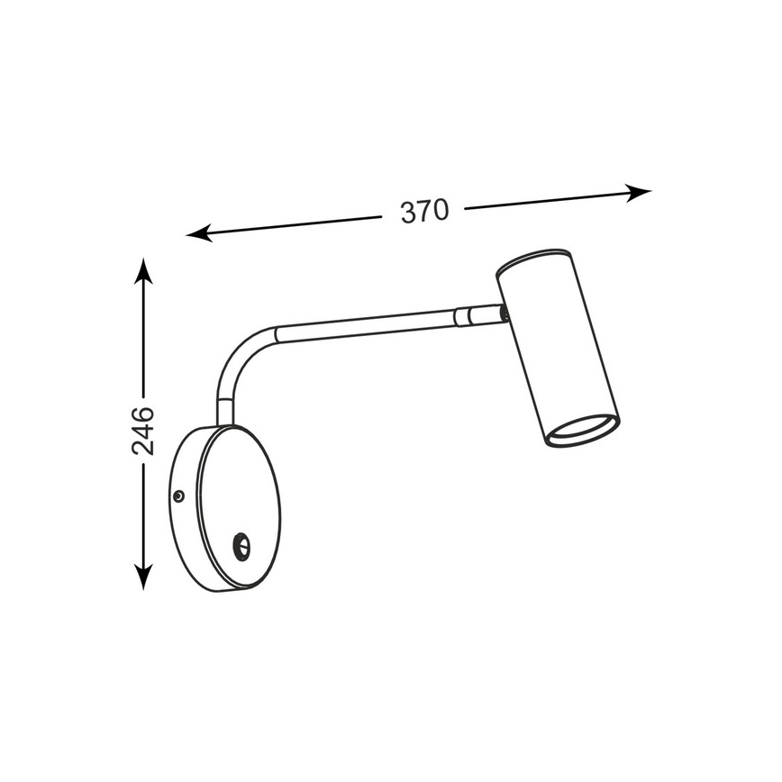 Zuma Line - Vägglampa  1xGU10/50W/230V svart