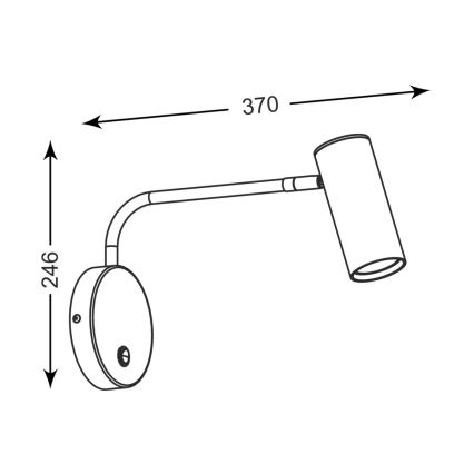 Zuma Line - Vägglampa 1xGU10/50W/230V vit