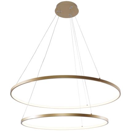 Zuma Line - LED ljuskrona med textilsladd LED/60W/230V 3000/4000/6000K diameter 80 cm guld