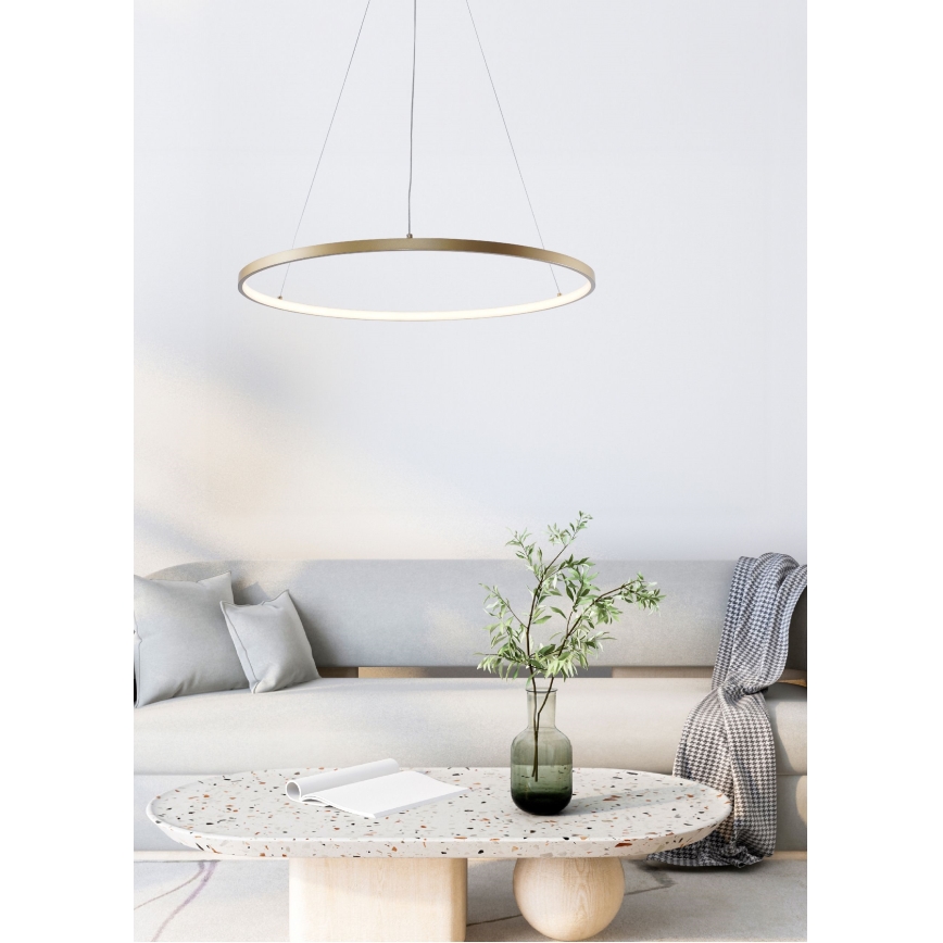 Zuma Line - LED ljuskrona med textilsladd LED/28W/230V 3000/4000/6000K diameter 60 cm guld